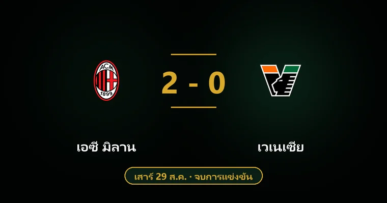 ปกบทวิเคราะห์ เอซี มิลาน พบ เวเนเซีย