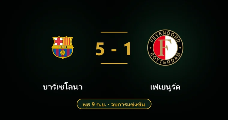 ปกบทวิเคราะห์ บาร์เซโลนา พบ เฟเยนูร์ด