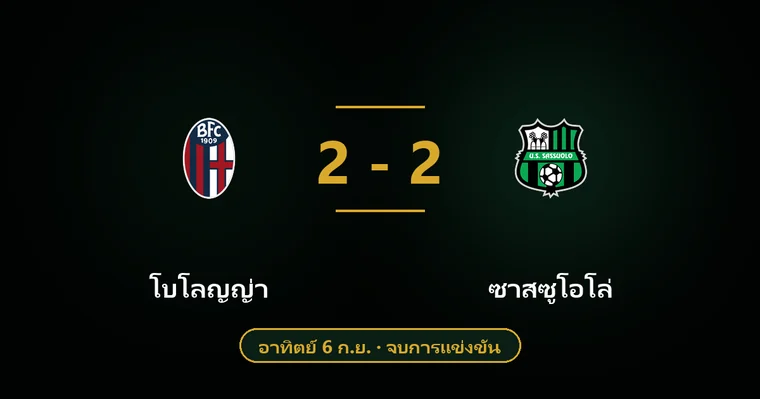 ปกบทวิเคราะห์ โบโลญญ่า พบ ซาสซูโอโล่