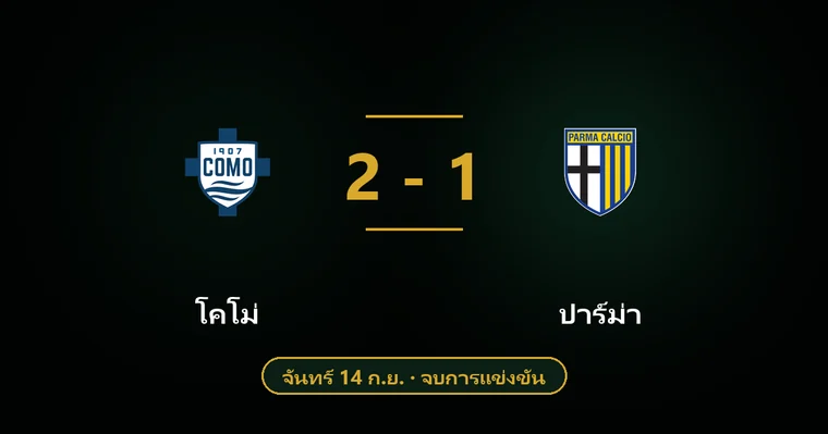 ปกบทวิเคราะห์ โคโม่ พบ ปาร์ม่า