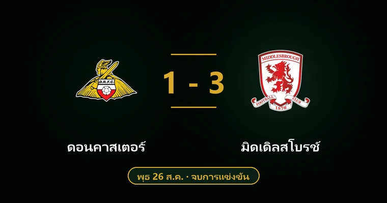 ปกบทวิเคราะห์ ดอนคาสเตอร์ พบ มิดเดิลสโบรช์