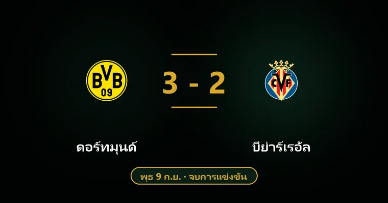ปกบทวิเคราะห์ ดอร์ทมุนด์ พบ บีย่าร์เรอัล