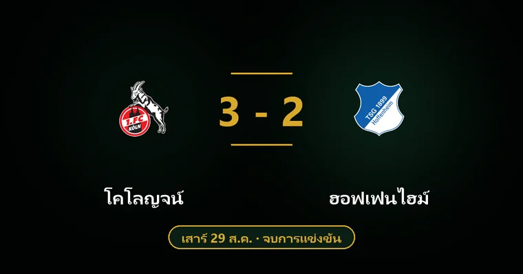 ปกบทวิเคราะห์ โคโลญจน์ พบ ฮอฟเฟ่นไฮม์