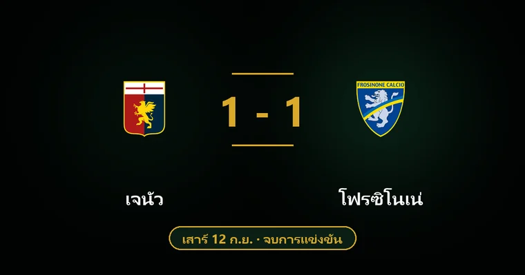 ปกบทวิเคราะห์ เจนัว พบ โฟรซิโนเน่