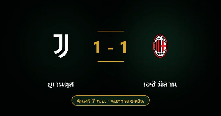 ปกบทวิเคราะห์ ยูเวนตุส พบ เอซี มิลาน