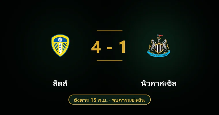 ปกบทวิเคราะห์ ลีดส์ พบ นิวคาสเซิล