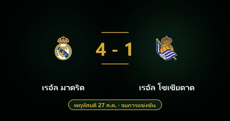 ปกบทวิเคราะห์ เรอัล มาดริด พบ เรอัล โซเซียดาด