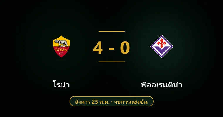 ปกบทวิเคราะห์ โรม่า พบ ฟิออเรนติน่า