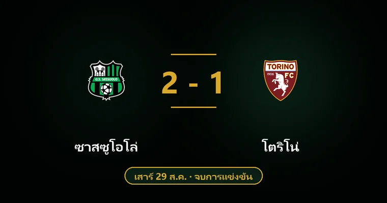 ปกบทวิเคราะห์ ซาสซูโอโล่ พบ โตริโน่