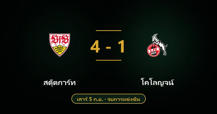 ปกบทวิเคราะห์ สตุ๊ตการ์ท พบ โคโลญจน์